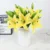 5Pcs 38cm White Lily Artificial Flowers Party Wedding Bridal Bouquet Fake Plant for Living Room Home Garen Decoration Real Touch 9