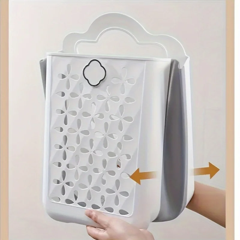 Modern Foldable Wall-Mounted Laundry Basket & Storage Organizer