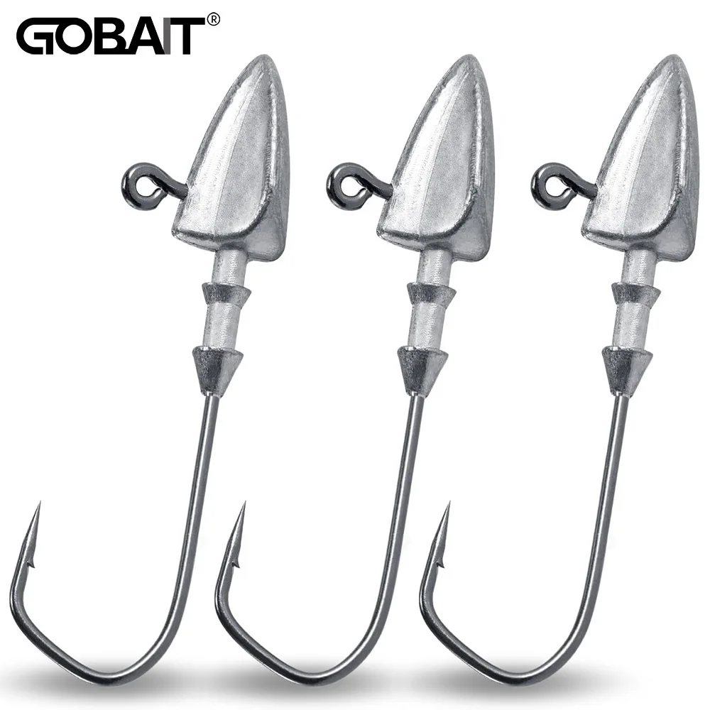 Têtes plombées métal 3.5g à 35g pour Texas rig - hameçons affûtés pêche leurres souples carnassiers