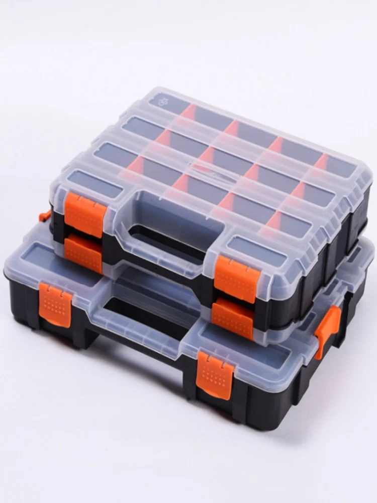 Single or double sided handheld plastic toolbox front view