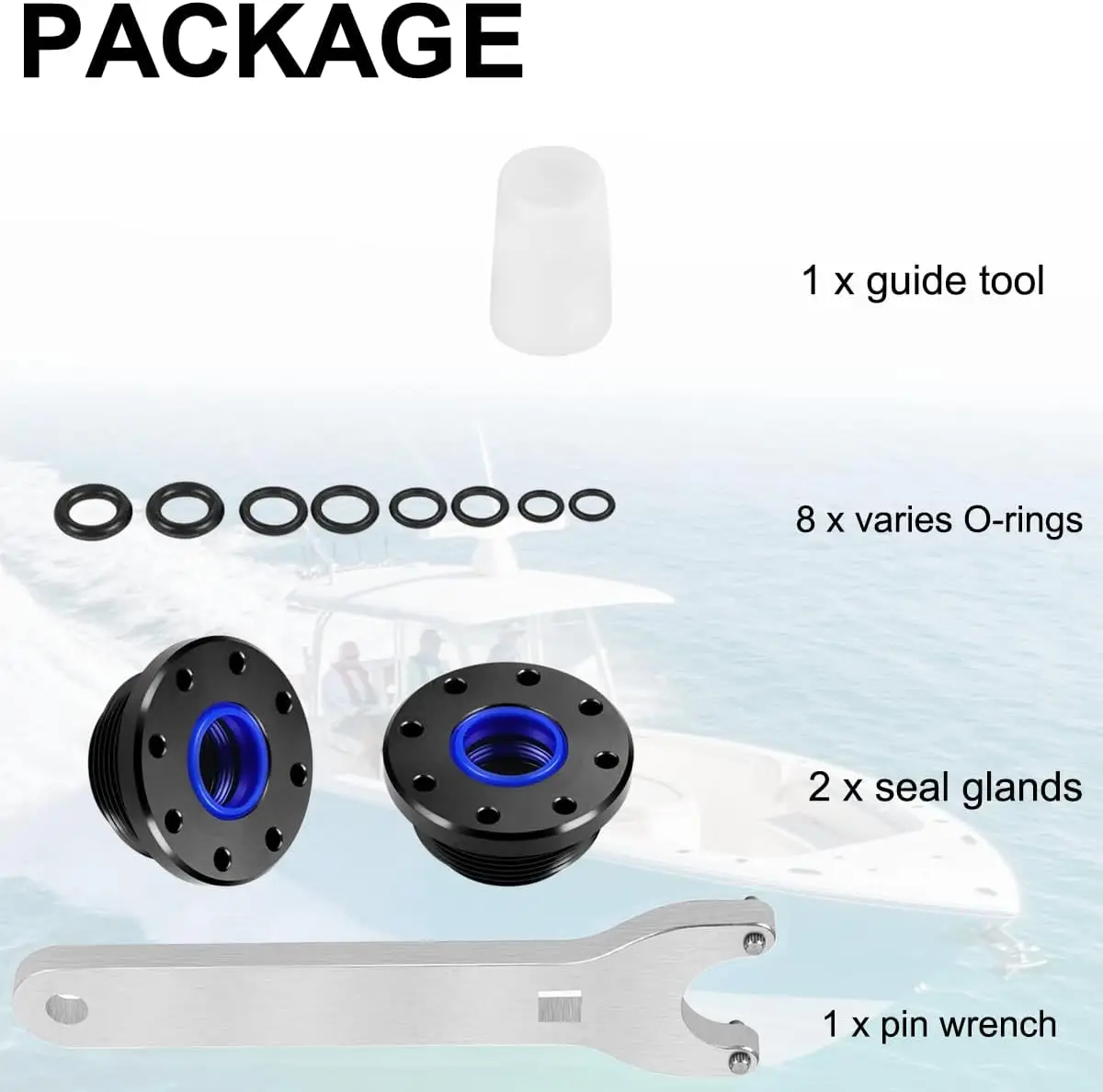 HC5345 Seal Kit Front Mount Hydraulic Steering Cylinder Seal Fit for HC6750 HC6751 HC5340 HC5341 HC Series, hydraulic steering cylinder seal kit