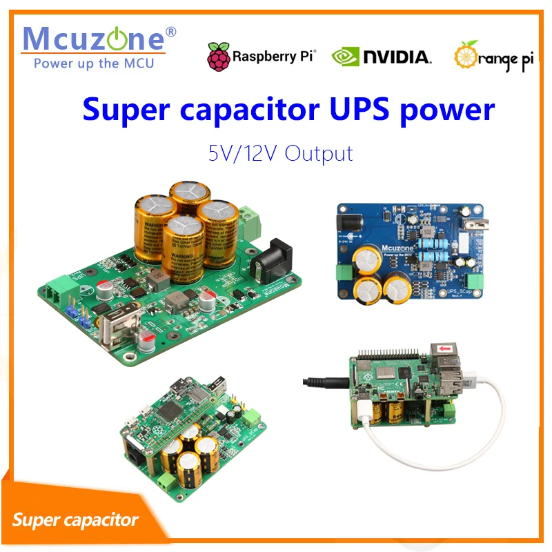 Capacitor Super Baseou o Poder de Ups para o pi da Framboesa e o Sistema Encaixado Entrada 724v Saída 5v ou 12v o