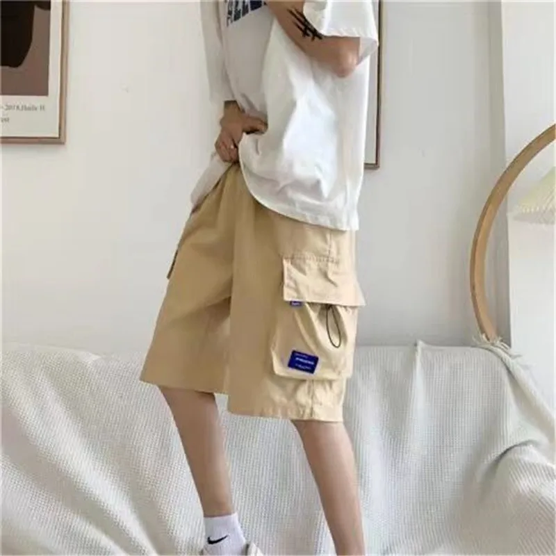 Korean Fashion Multi Pockets Cargo Shorts Pants Man Casual Bermuda for Men Summer Straight Loose Work Shorts Men Free Shipping