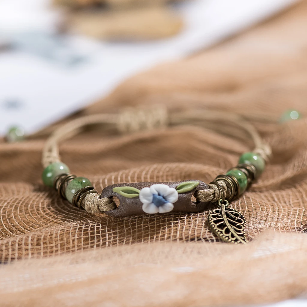 Bracelet Jewelry Forest Series Ceramic Adjustable DIY For Women