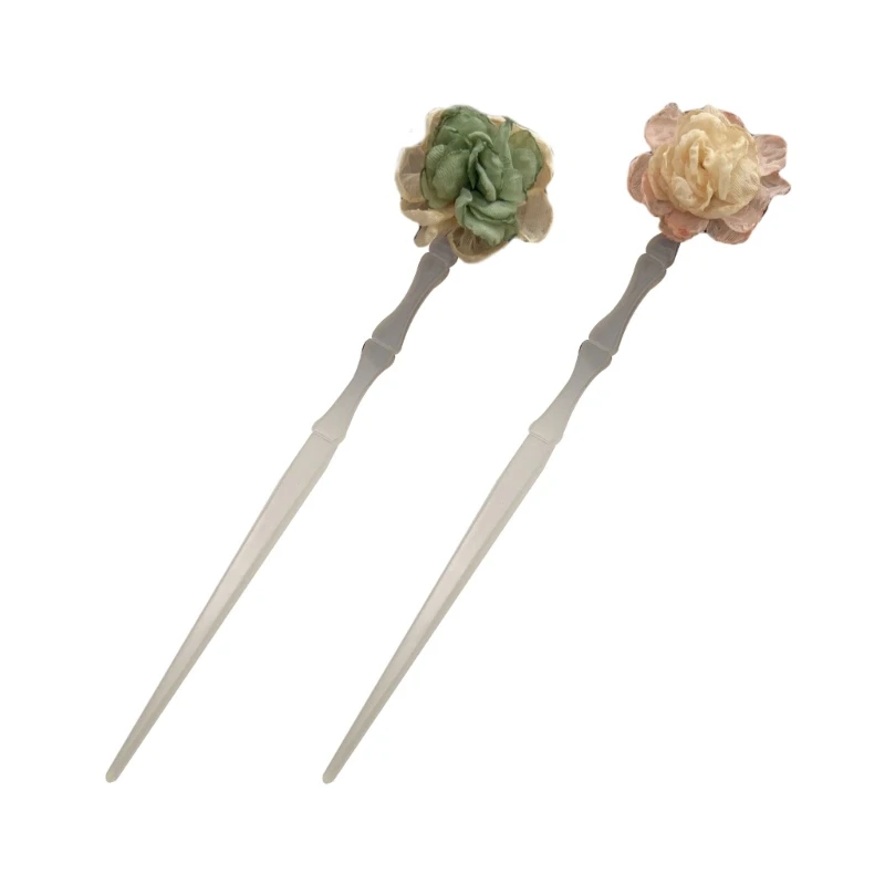 Delicate Flower Shape Hairpin Chinese Style Hair Stick Chi-pao Hair Pin Sticks for Taking Photo Hair Styling Accessories 4 pcs handheld cheerleading flower ball handle reusable cheerleader pompoms or delicate cheering