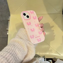Cute Cartoon Pink Pearl Bow Shockproof Silicone Phone Case - Soft and Luxurious Protection - Galaxy S23 Ultra (YFJZZ12)