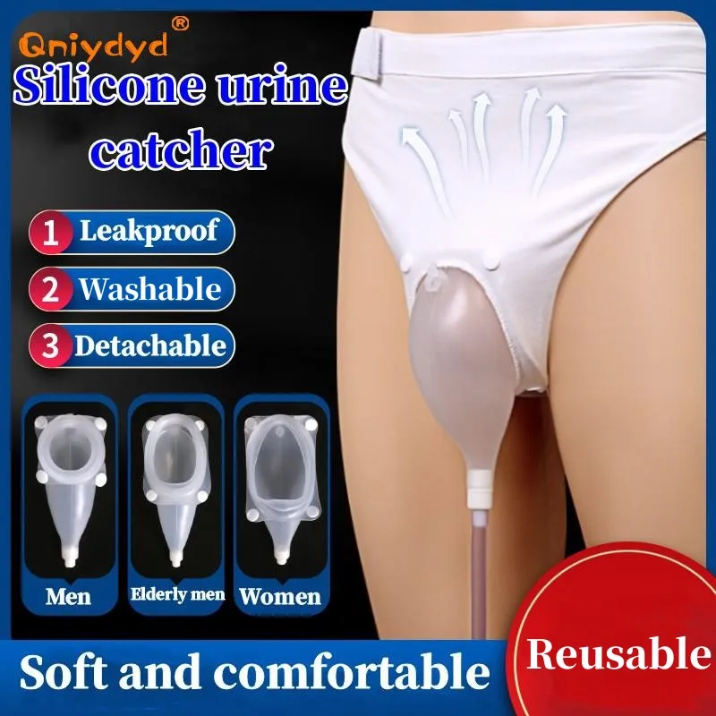 Bedridden Patient Use Liquid Silicone Urinal Incontinence Panty Bag Urine Collection Drainage Bag Airtight Urine Catcher Unisex urine collection bag