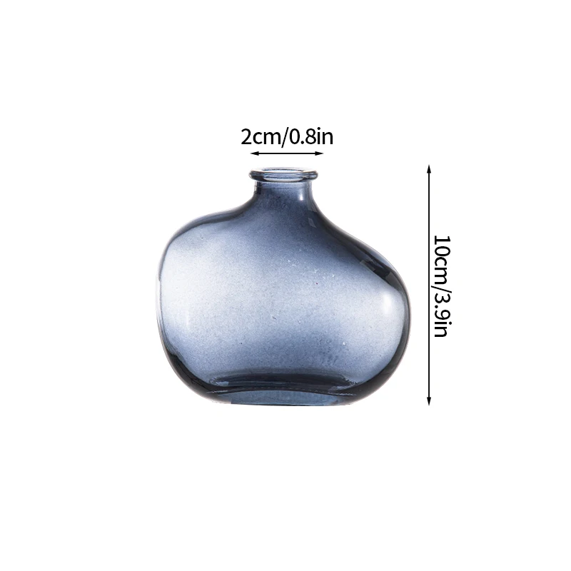Description Picture 4 of itemVintage Glass Flower Vase Irregular Home Desktop Decorative Vases Glass Vase Hydroponic Bottle Flowers Arrangement Container