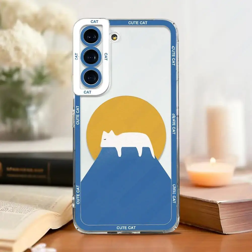 Cut Cartoon Cat Phone Case For Samsung Galaxy S26 S23 S24 S22 thumbnail 7