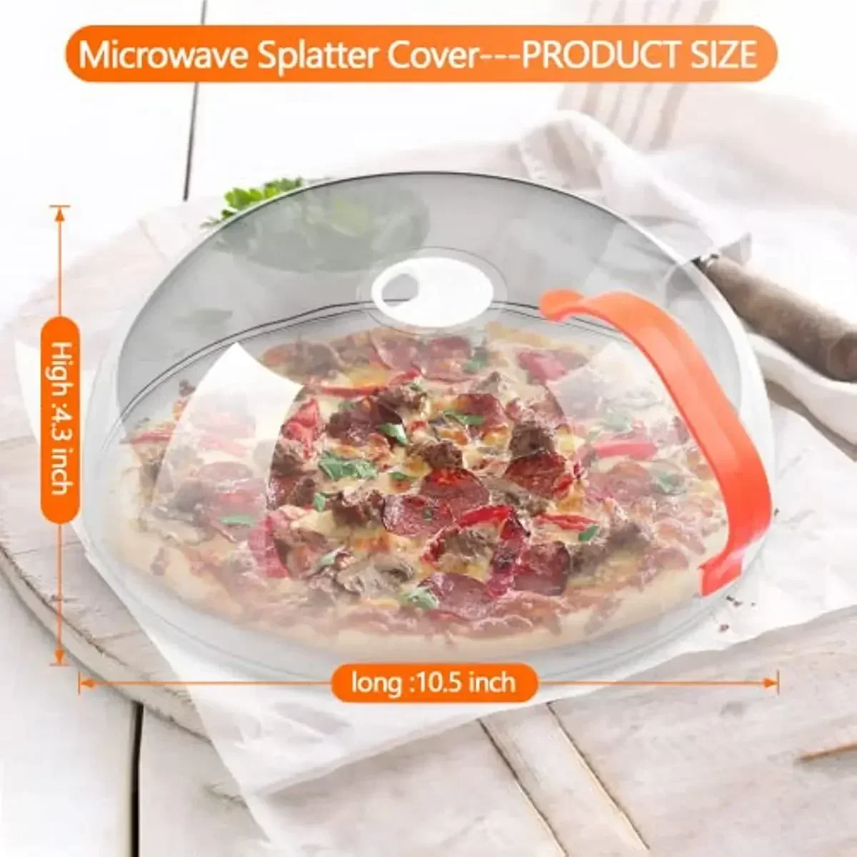 Microwave Cover for Food,1PC Microwave Splatter Cover BPA Free with Handle  and Adjustable Steam Vents Holes, Microwave Food Cover Steam Vents Keeps