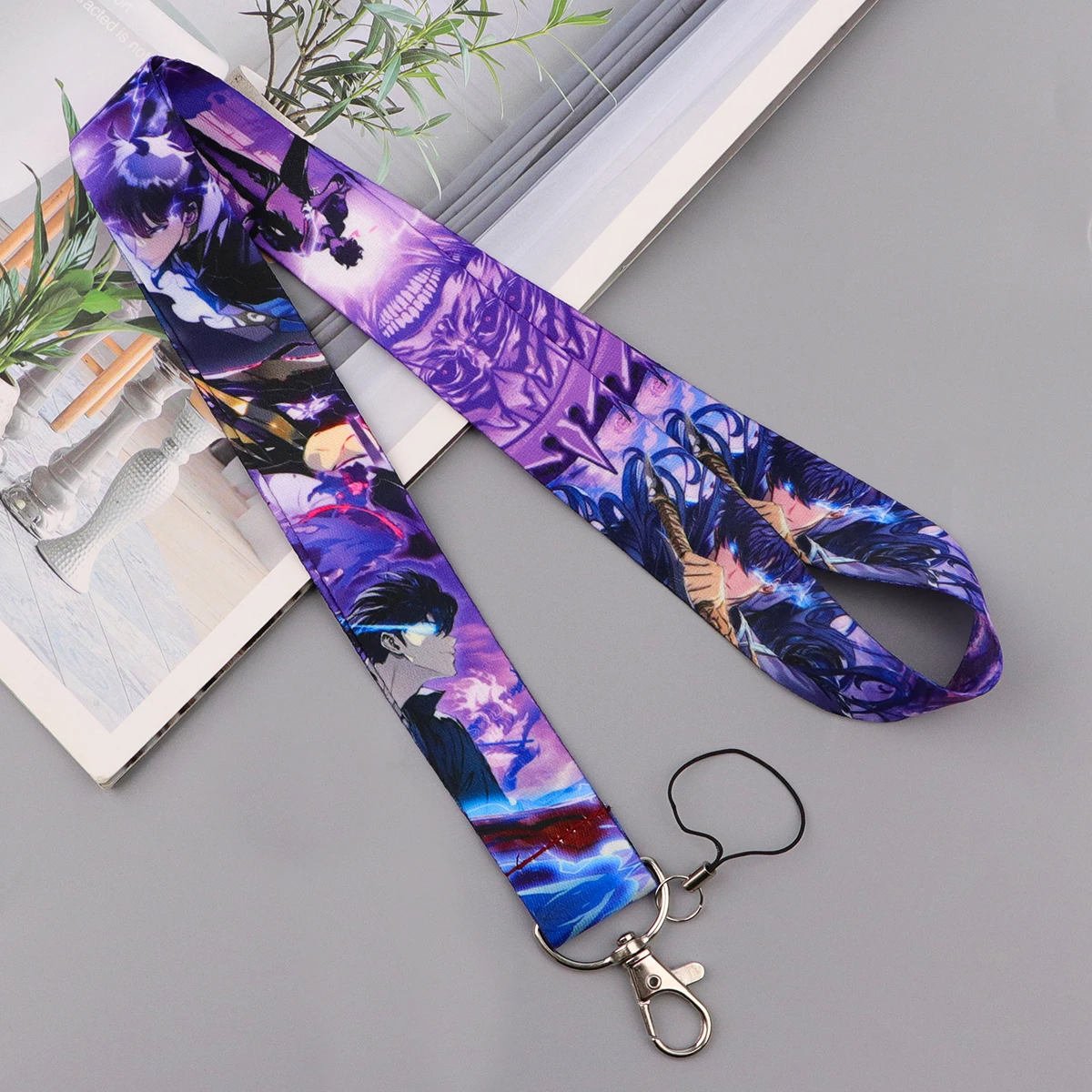 Anime-Themed Lanyard with ID Card Holder and Key Ring