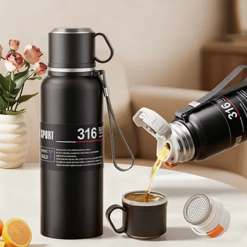 1L Thermal Water Bottle Keep Cold and Hot Water Bottle Thermos for Water Tea Coffee Vacuum Flasks Stainless Steel Thermos Bottle
