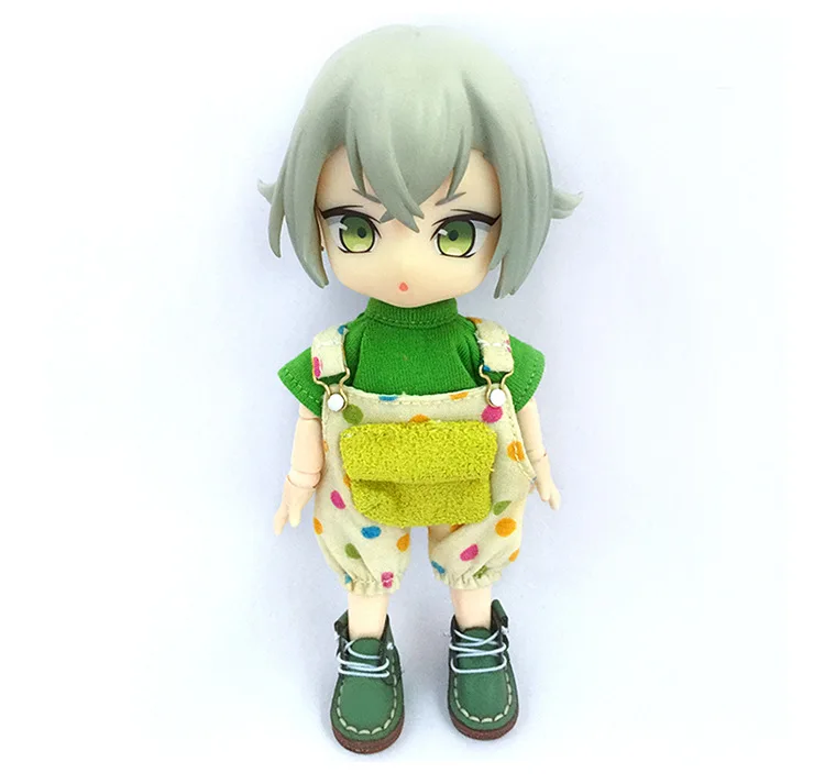 Mehrfarbige Ob11 Puppenkleidung Kurzarm Gestreiftes Puppen-T-Shirt Puppen-Unterhemd für Ymy Dod P9 1/12 BJD Puppe Molly – Detail 5