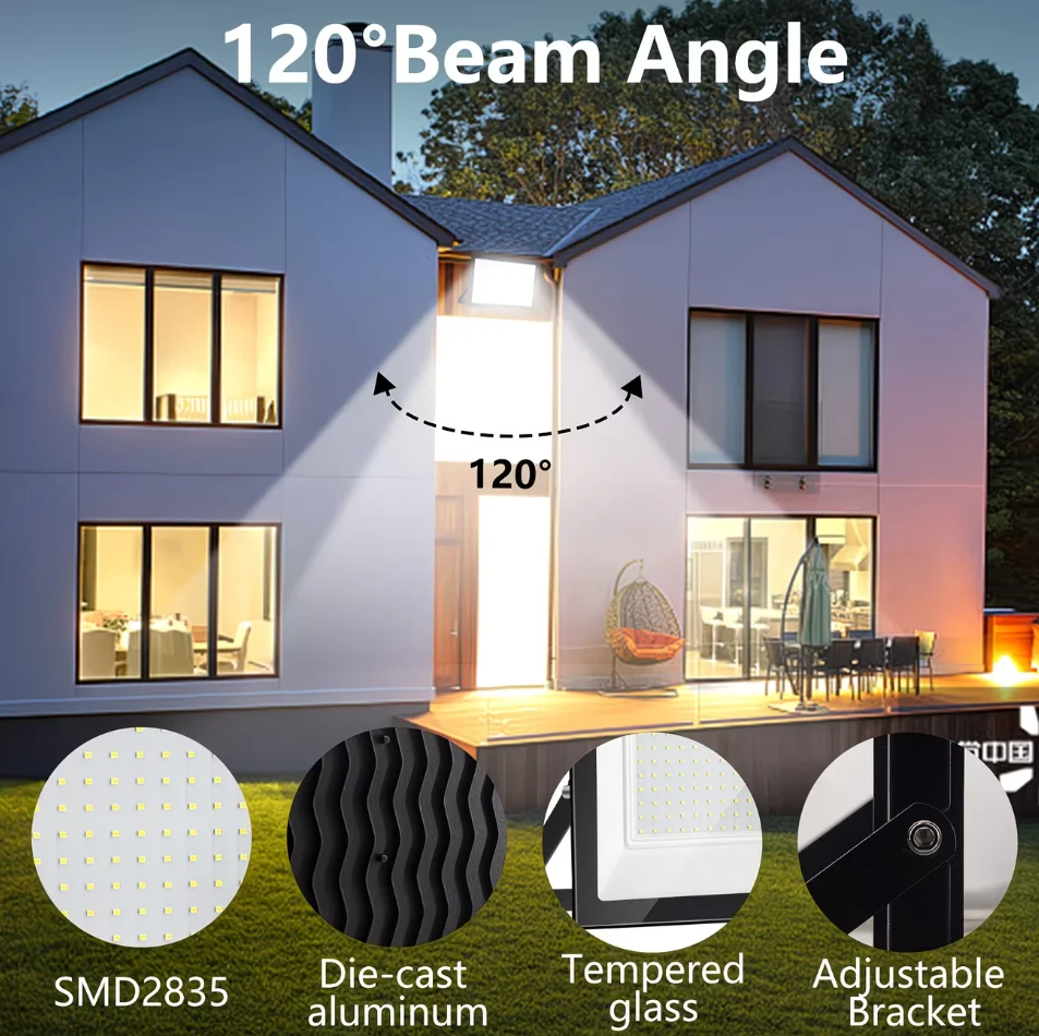 LED 투광등 AC220V 야외 LED 스포트라이트 10W 20W 30W 50W 100W IP66 방수 야외 정원 마당 조명 가로등