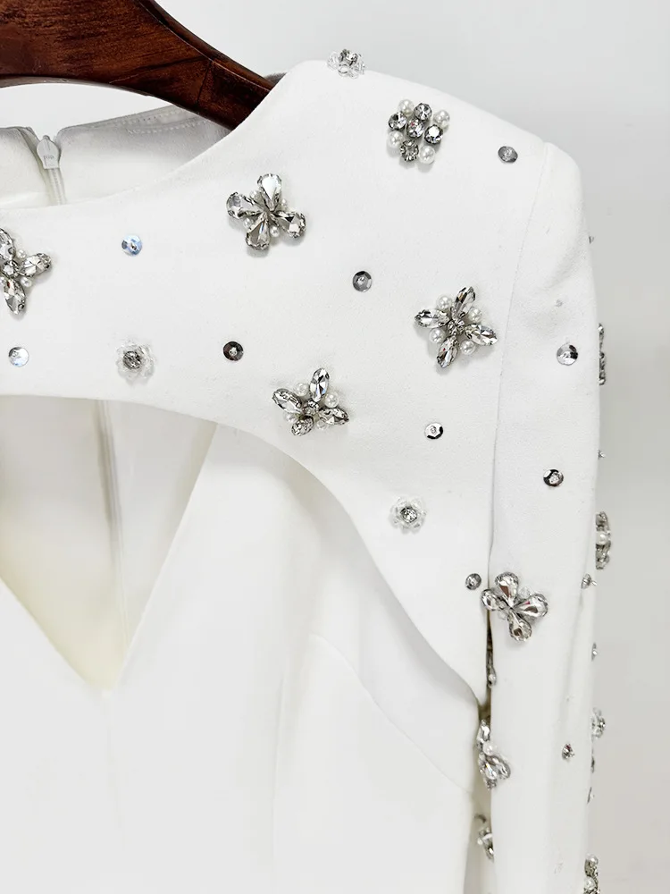 فستان سهرة - ابيض مطرز