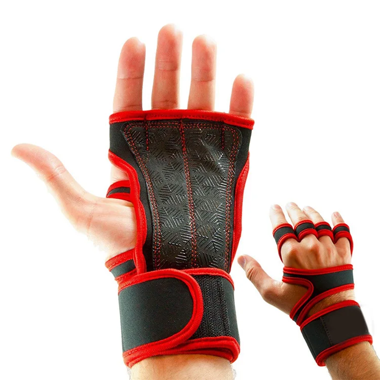 Description Picture 5 of item1 Pair - Non-Slip Sports Gym Fitness Gloves Shockproof Weight Training Gloves Half Finger MTB Cycling Gloves Men Women