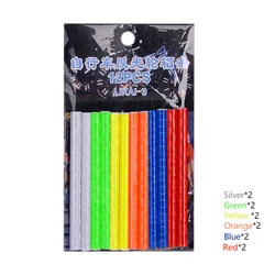 Colorful Reflective Bicycle Wheel Spoke Stickers - Safety Light Kit (12 Pack) (Rainbow)