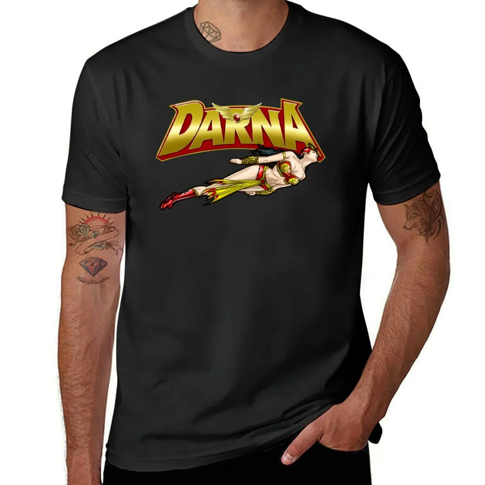 Darna flight T-Shirt sweat summer tops summer clothes mens cotton t shirts