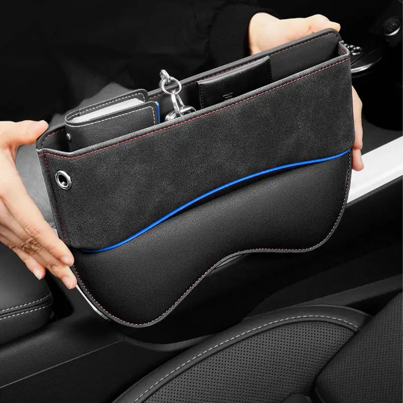 

PU Leather Car Seat Slit Gap Storage Organizer Seat Side box Multifunctional Auto Console Side Pocket Seat Crevice Storage Box