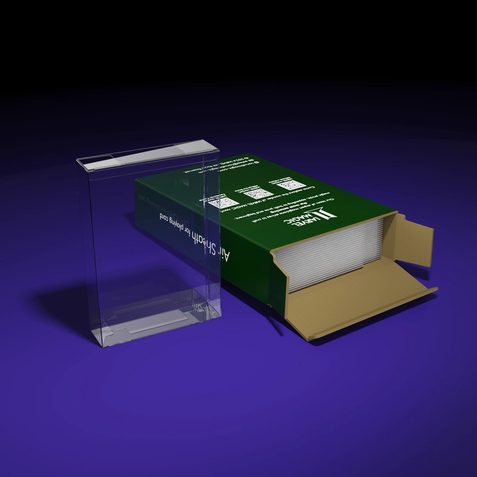 하이 퀄리티 방폭 소재 투명 프로스트 박스, 카드 놀이 데크, 에어시스, IARVEL 매직 액세서리, 20 개