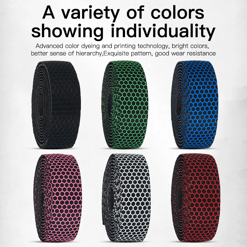 MOTSUV Bicycle Handlebar Tape Road Bike Silica Gel Tape EVA Soft Breathable Bike Bar Fixed Gear Belt Bicycle Accessories