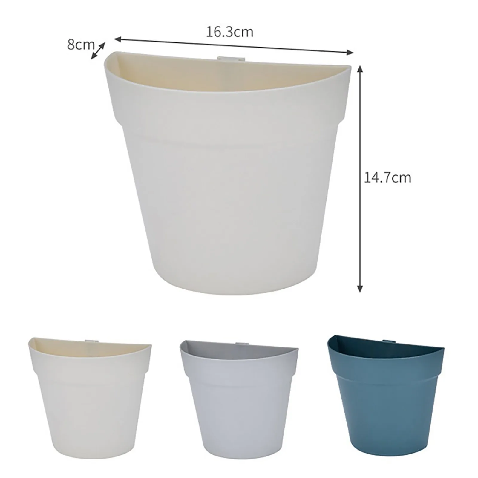 Hot Sell Wall Flower Pots Indoor and Outdoor Balcony Wall-Mounted Plastic Garden Flower Pots Decor Planter Flower Garden Pots - Image 6