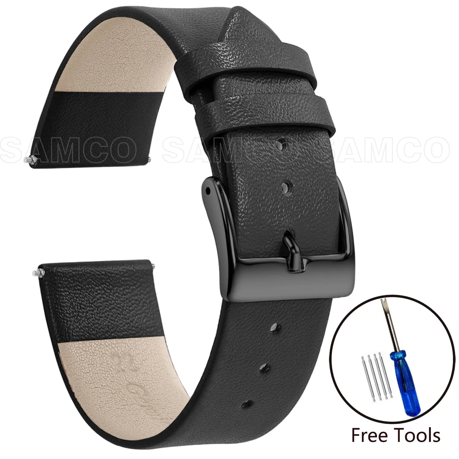 Elegant Minimalist Genuine Leather Watch Strap - Soft and Thin Wristband Bracelet Accessory