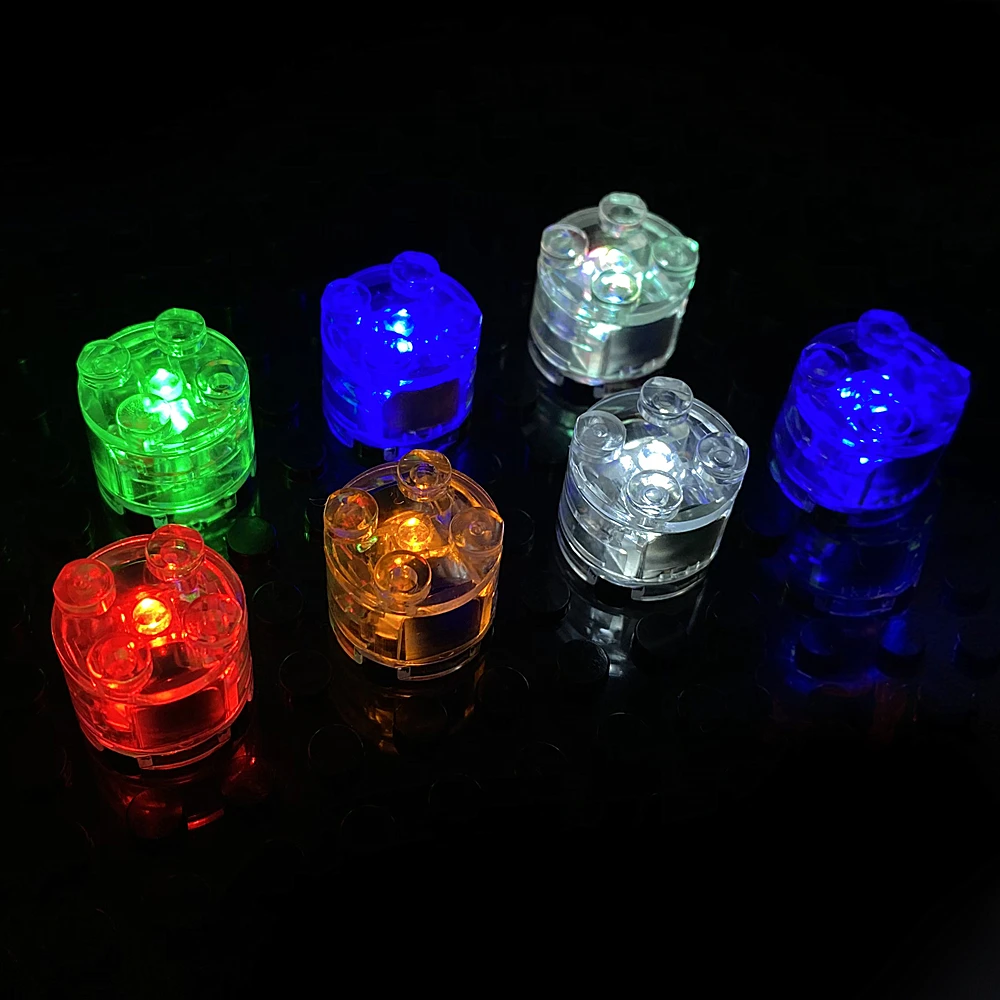 

10Pcs/Lot Building Blocks Led Light Brick Colorful Luminous Lamp Accessories DIY Kids Toys For Model Scene Layout Diorama Kits