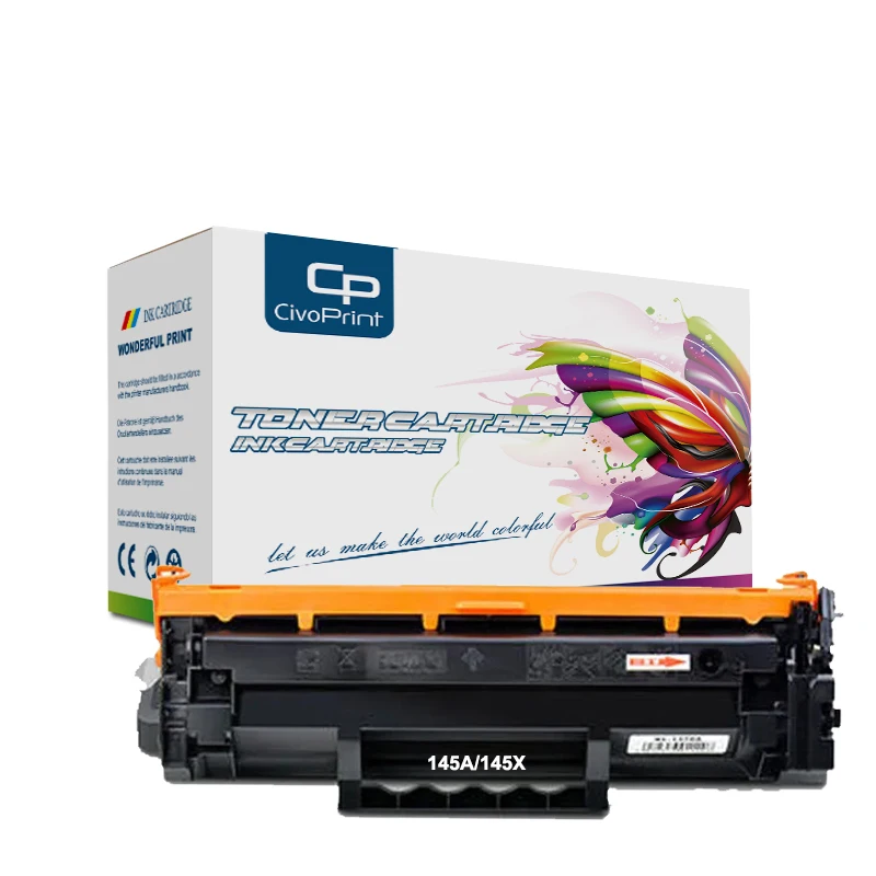 Cartouche de toner compatible pour imprimante HP LaserJet Pro, W1450A, W1450X, 145A, 145X, 3003dnr, 3003dw, ravi 3fdn, ravi 3fdw, 1PC