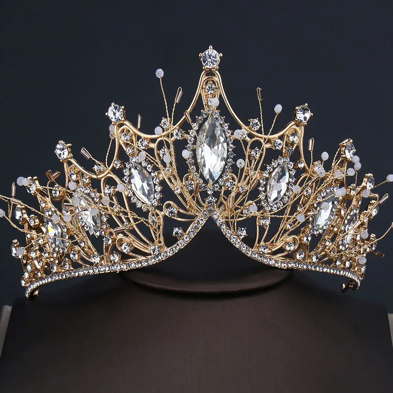 Tiara Con Strass E Cristalli Per Donne E Ragazze - Corona Da Principessa Per Matrimoni E Feste - Foto 14