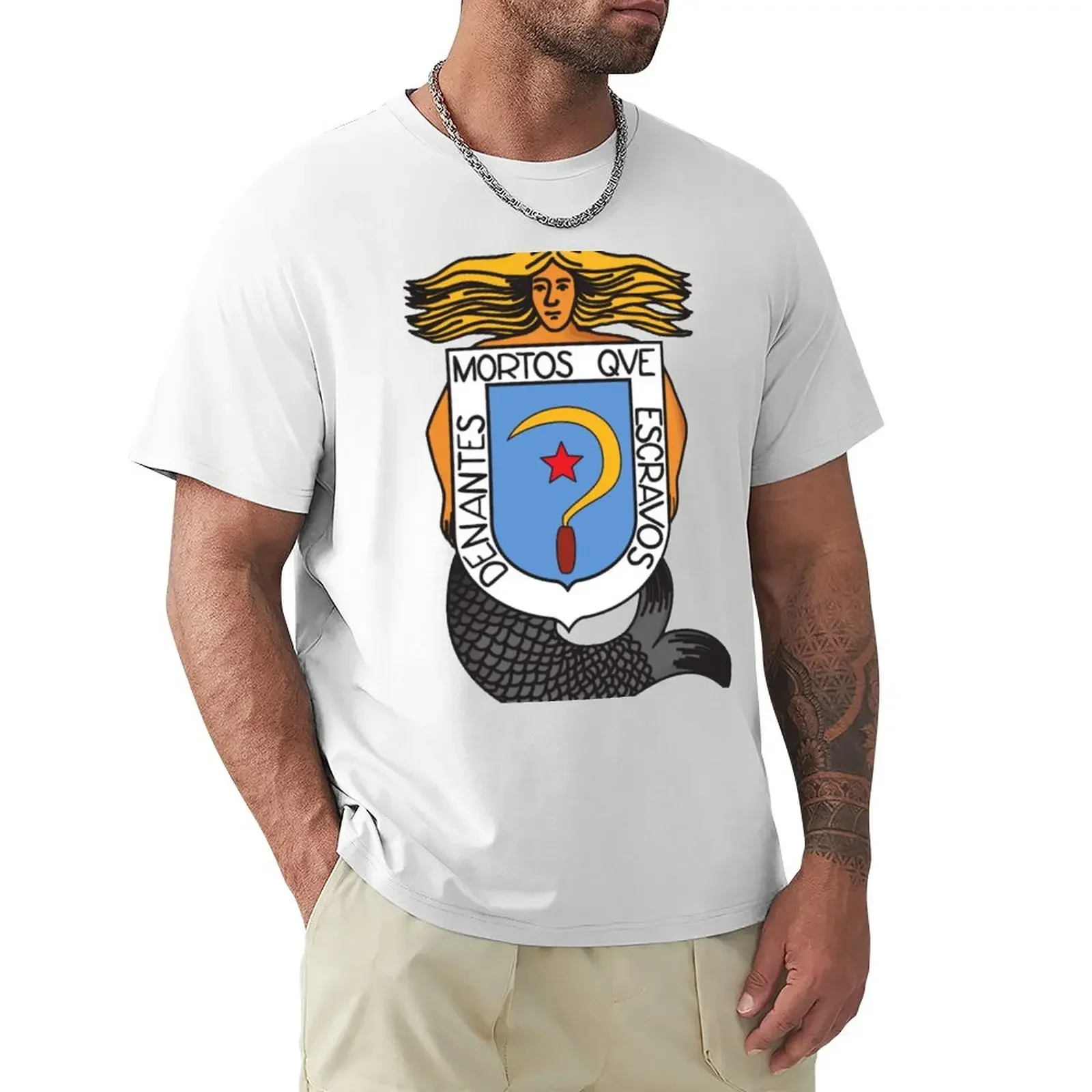 

Футболка shield of castelao, индивидуальный дизайн вашей собственной эстетической одежды, черные футболки для мужчин