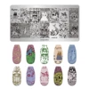 Summer Fruits Nail Stamping Plates Lines Animal Geometry Theme Template Mold Watermelon Nail Art Stencil Tool Stamping Templates 3