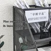 Mesh storage frame multi-functional layer desktop file letter tray for folders, mail, stationery, desk accessories White black 4
