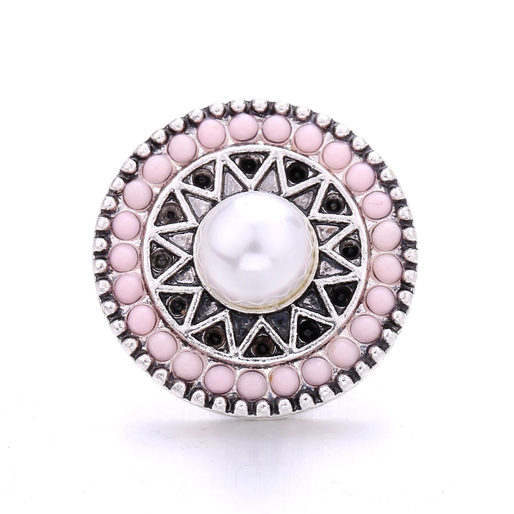 20pcs New Snap Jewelry Vintage Metal Round 18mm Snap Buttons Snap Bracelet Necklace Interchangeable Jewelry