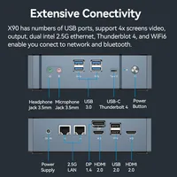 13th Gen Intel Core i7-1360P Mini PC 2x DDR5 Slots M.2 NVME SSD Thunderbolt4 WiFi6 8K UHD Windows 11 HTPC Office Gaming PC 2