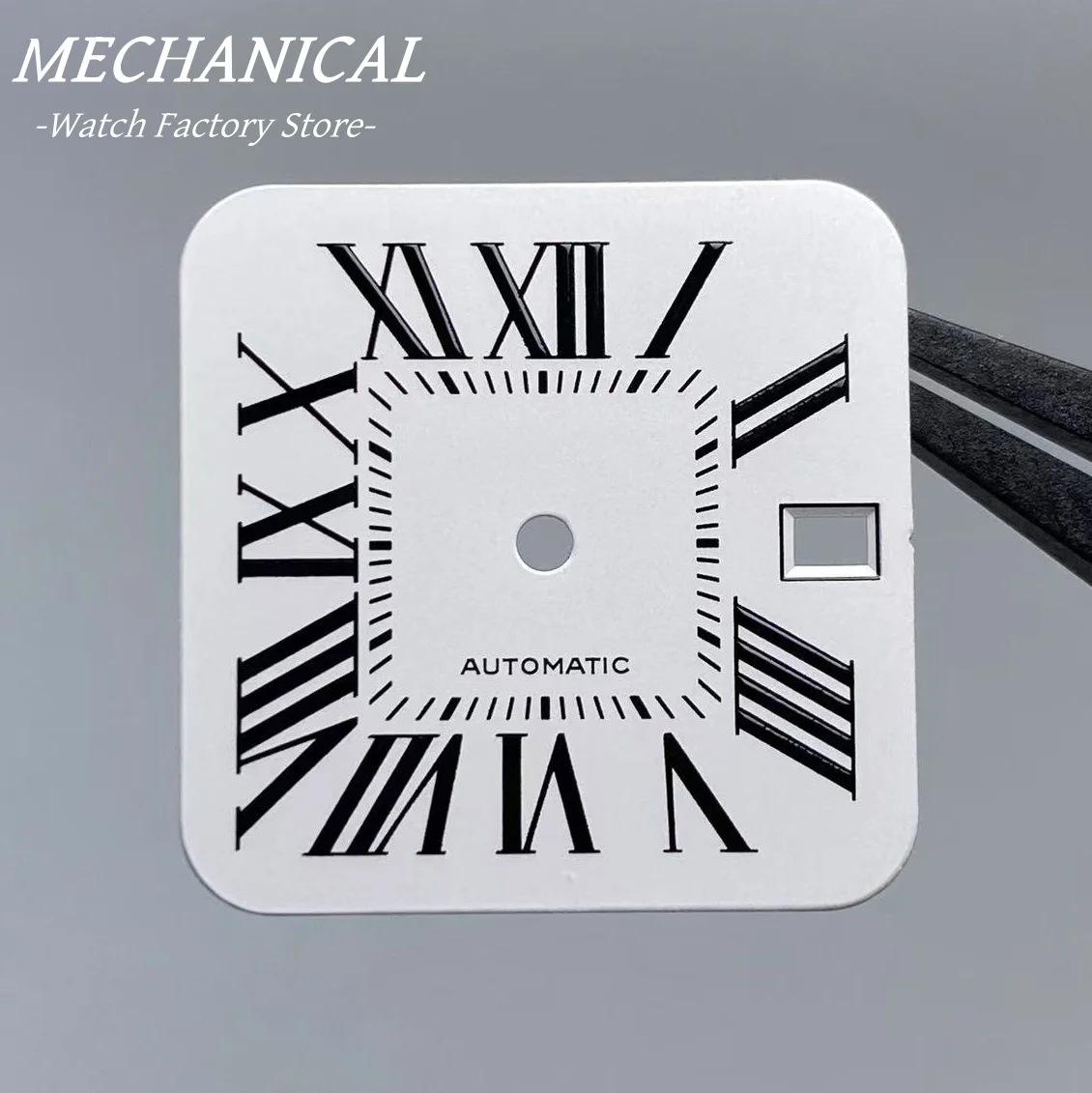 27MM Square Dial with Roman Numerals and Calendar