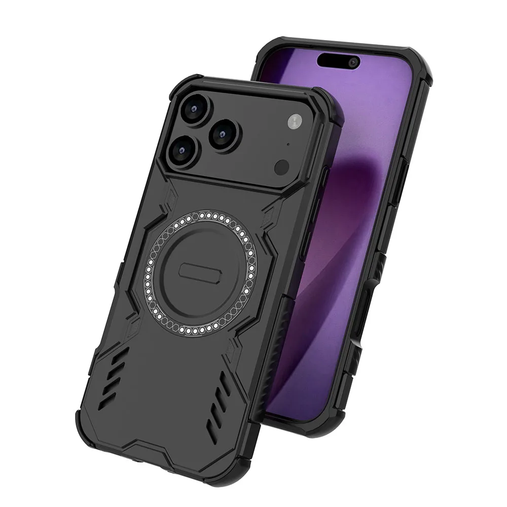 Shockproof Magnetic Armor Phone Case with Bumper Protection
