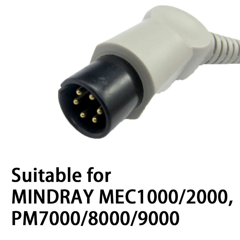 Compatible with MINDRAY MEC 1000/2000,PM 7000/8000/9000, 3/5 Leads ECG Cable, Use for ECG Data Monitor, ECG Measurement Sensor