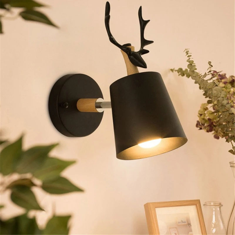 

Nordic Modern Minimalist Fashion Antler Wall Lamp Bedroom Living Room Dining Room Decor Corridor TV Wall Bedside Sconce Lamp