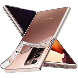 Transparent Silicone Full Cover Clear Soft Phone Case, Thin and Durable - Note 20 Ultra