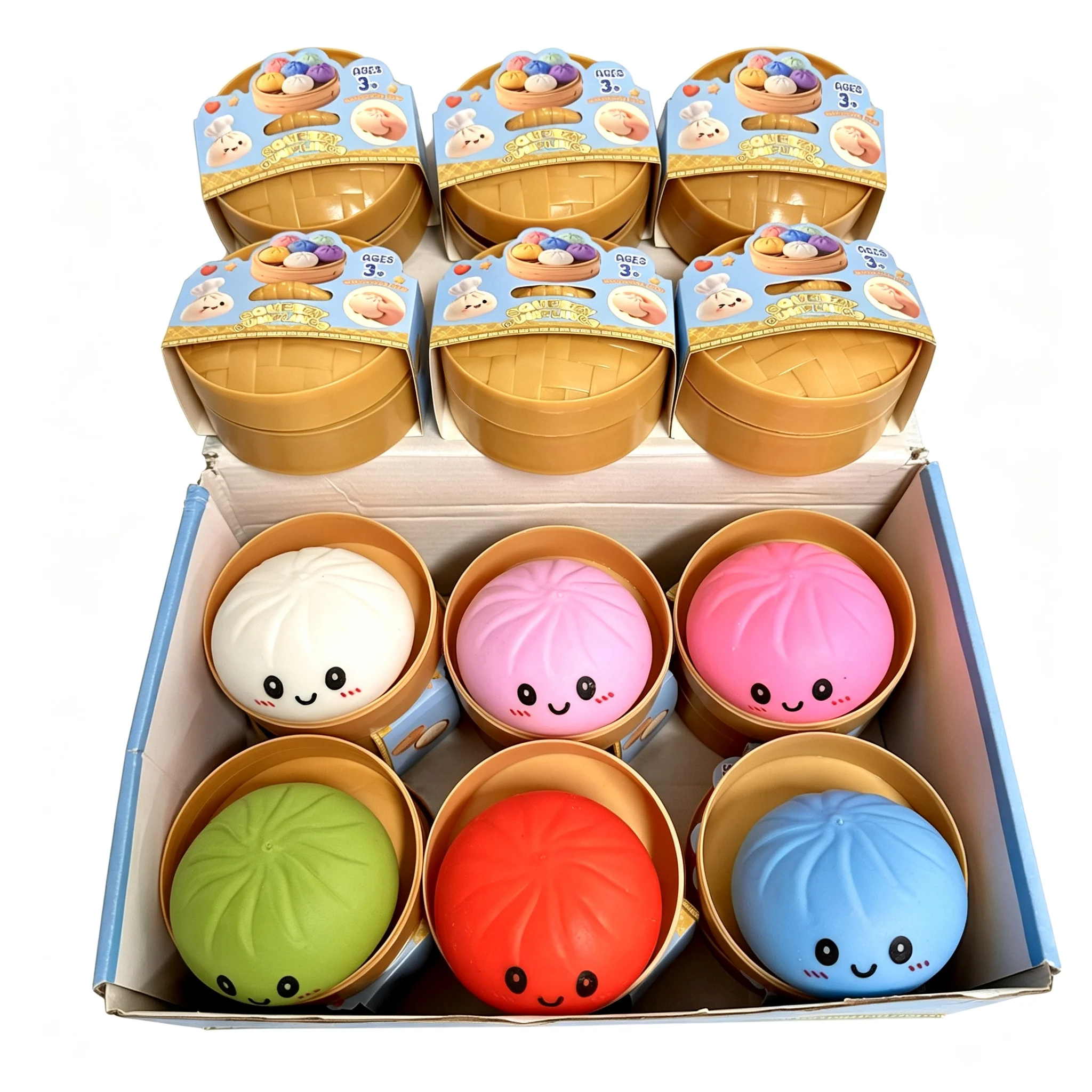 Vibrant Dumpling Squishy Toy for Stress and Anxiety Relief