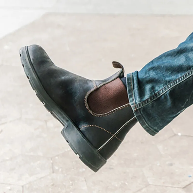 Plus Size 35-48 Men Boots High Quality Neutral Chelsea Boots For Couple Women Shoes Soft Leather Non-slip Botas Men Shoes