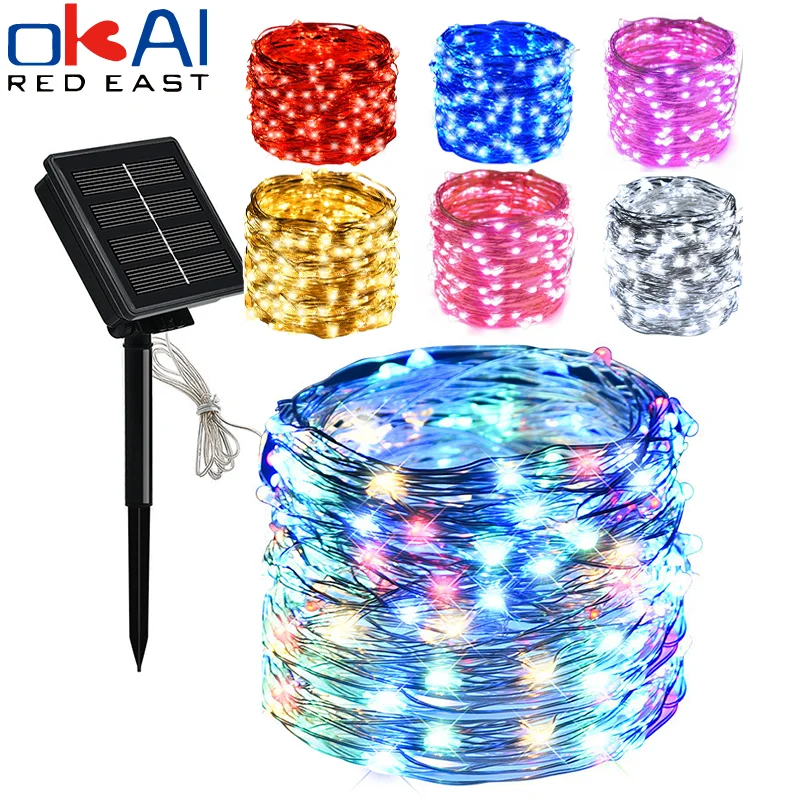 

Solar LED Fairy String Lights 30m / 7M Waterproof for Garden Decoration Outdoor DIY Christmas Decoration Navidad New Year 2023