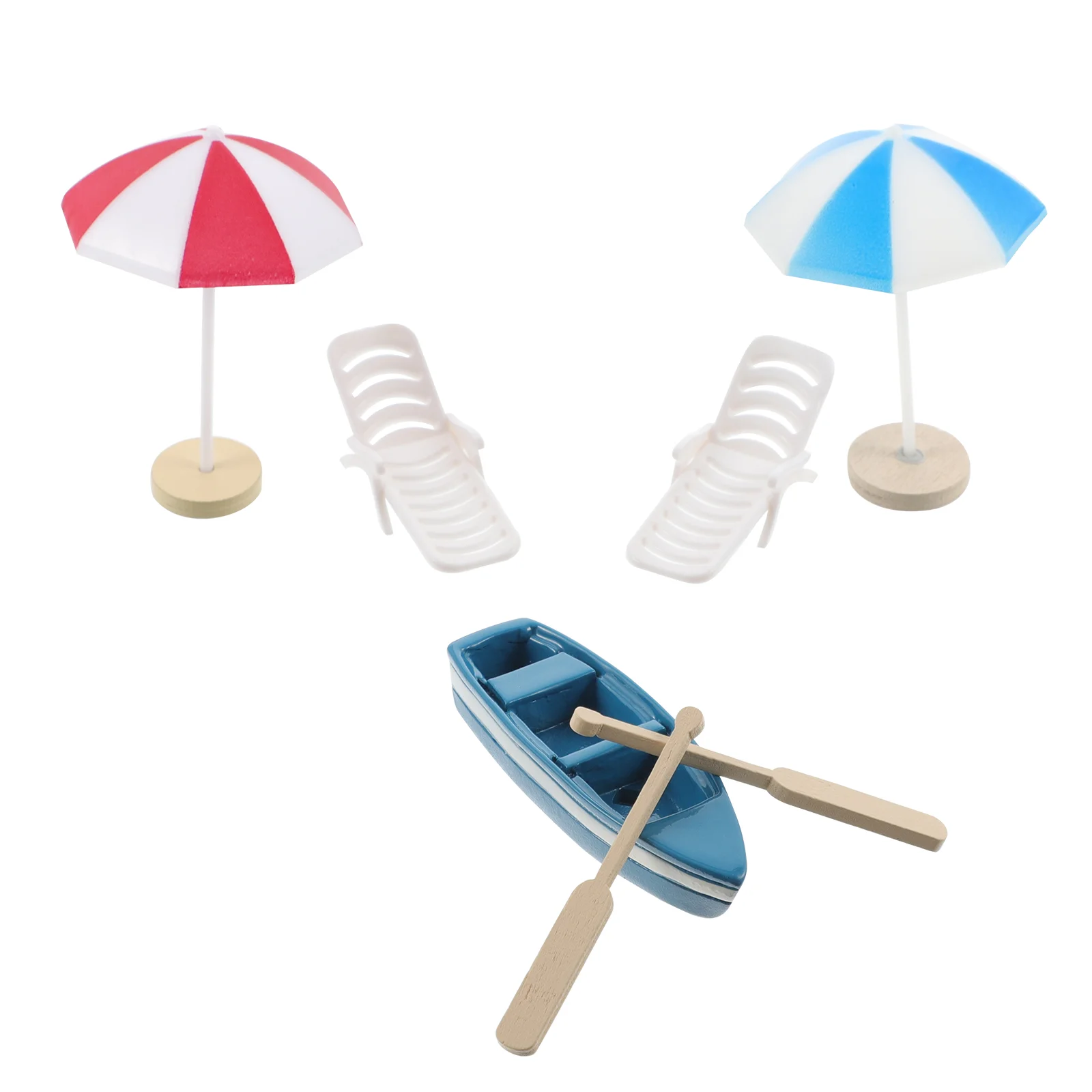 

Dollhouse Miniatures Boat Mini Aquarium Decor Chair Dollhouse Figurines Ornament Decorations Decoration Accessories Umbrella