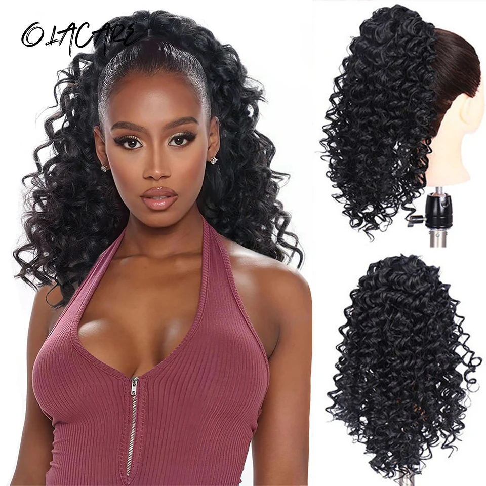 Synthetic Afro Kinky Curly Hair Extension for Women