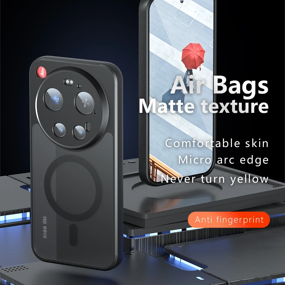 Magnetic Wireless Charging Matte Hard Phone Case