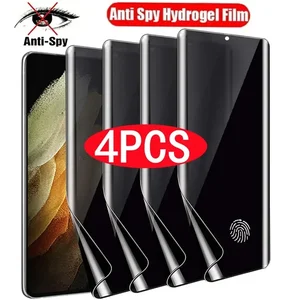 4Pcs Anti Spy Hydrogel Film for Samsung S21 S20 S22 S23 S24 Ultra FE Note 20 10 9 8 S10 S9 S8 Plus S10E Privacy Screen Protector