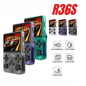 Console di Gioco Portatile R36S con Schermo IPS da 3,5 Pollici, 64G di Giochi Classici Retro, Lettore Video Tascabile