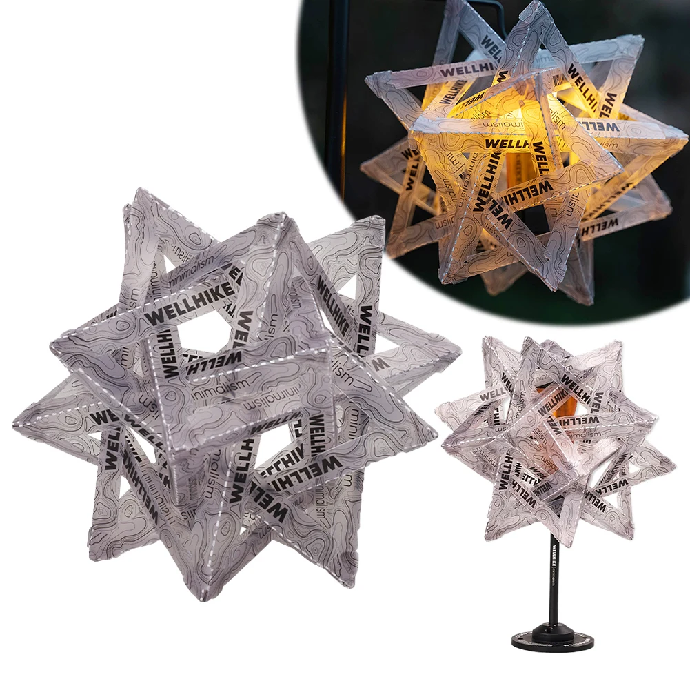 Outdoor Camping Licht DIY Lampenschirm Wasserdicht Stern Form Lampenschirm Abdeckungen für Lichter Tannenzapfen Hohl Out Lampenschirm Stern Dekor – Detail 11