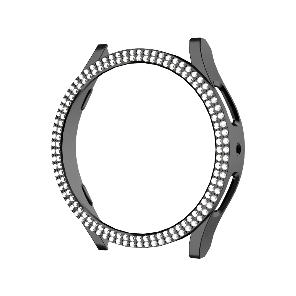 Luxuriöse Dual-Diamant-Hülle für Samsung Galaxy Watch 4, 5, 6, 7, 40 mm, 44 mm, PC-Hülle mit ausgehöhlter Schutzhülle, um ein Herunterfallen zu verhindern – Detail 8